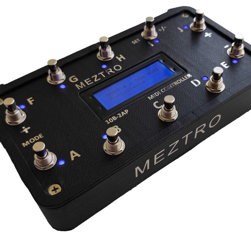 Controlador MIDI Pedal 10 Botões Stomp - USB PC & Host | MIDI 5 pinos | TRS MIDI